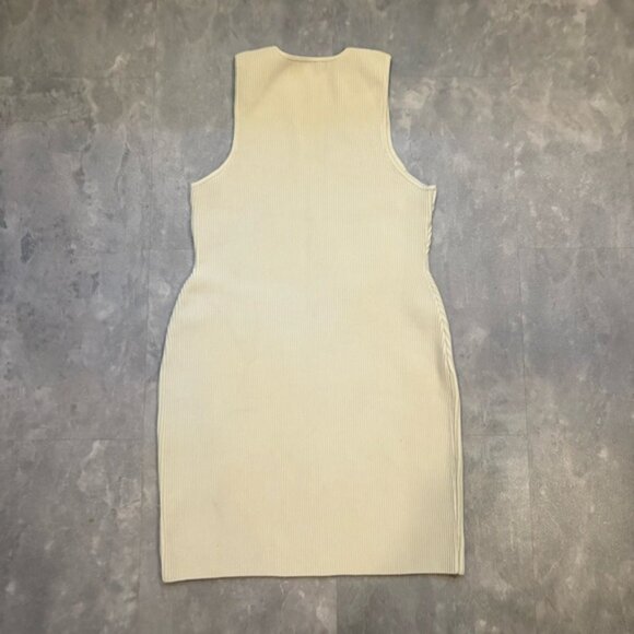 BABATON Aritzia Sculpt Knit Mini Ribbed Deep V Neck Sleeveless Dress Size Large - Picture 6 of 10
